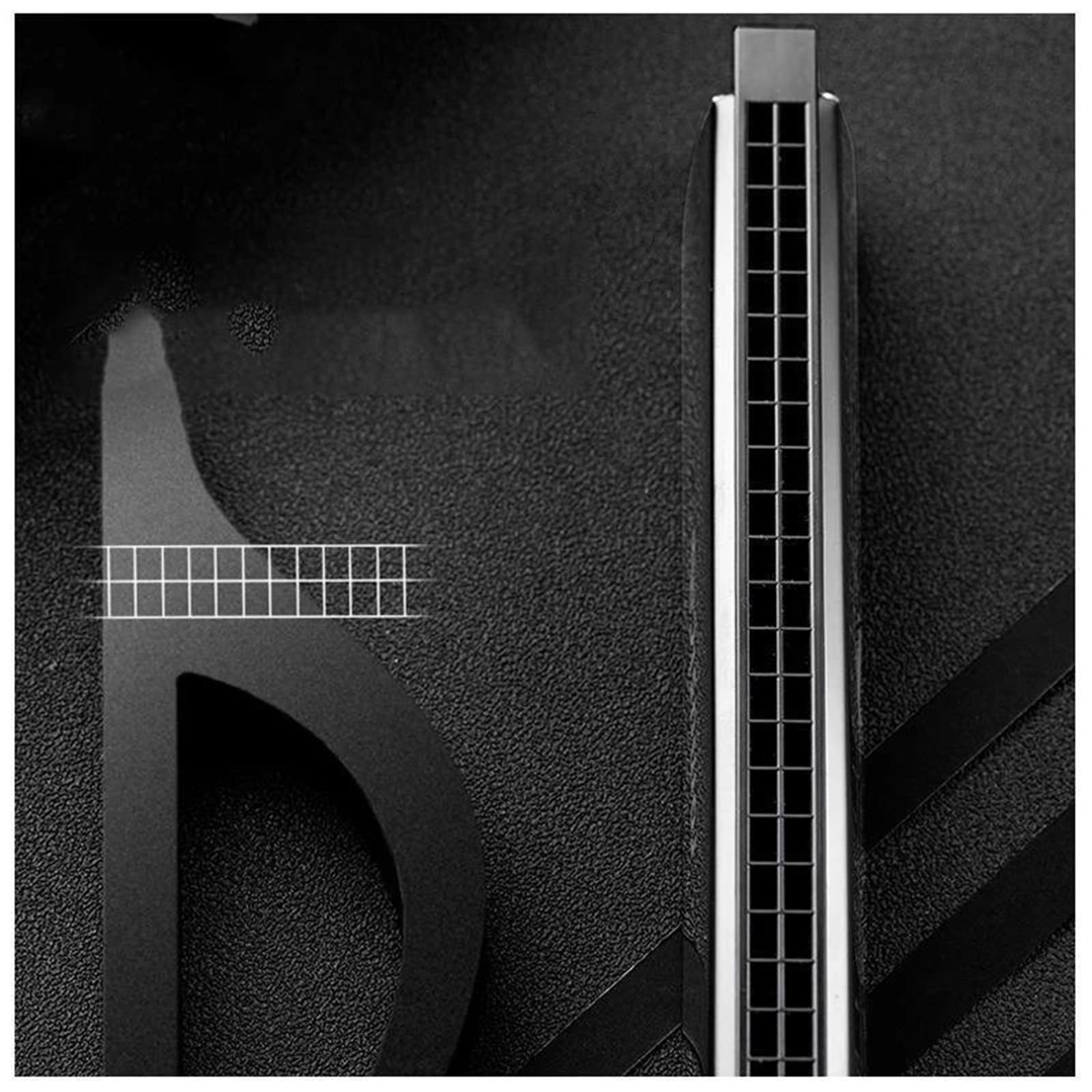 mundharmonika set Tremolo Chromatische Kongsheng Mundharmonika 24-Loch Polyphonic C Professionelle Mundharmonika 24 Kong Sheng Mundharmonikas(Black)