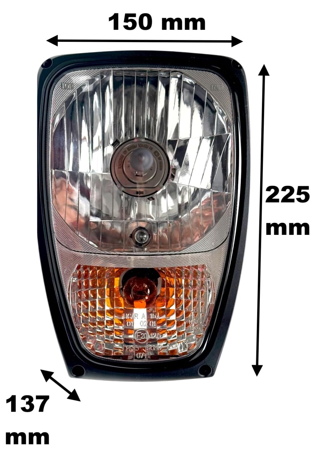 2 faros halógenos para cargadoras de ruedas, excavadoras, maquinaria de construcción (alemán DT04-6Pl universal, con bombillas de 12 V)