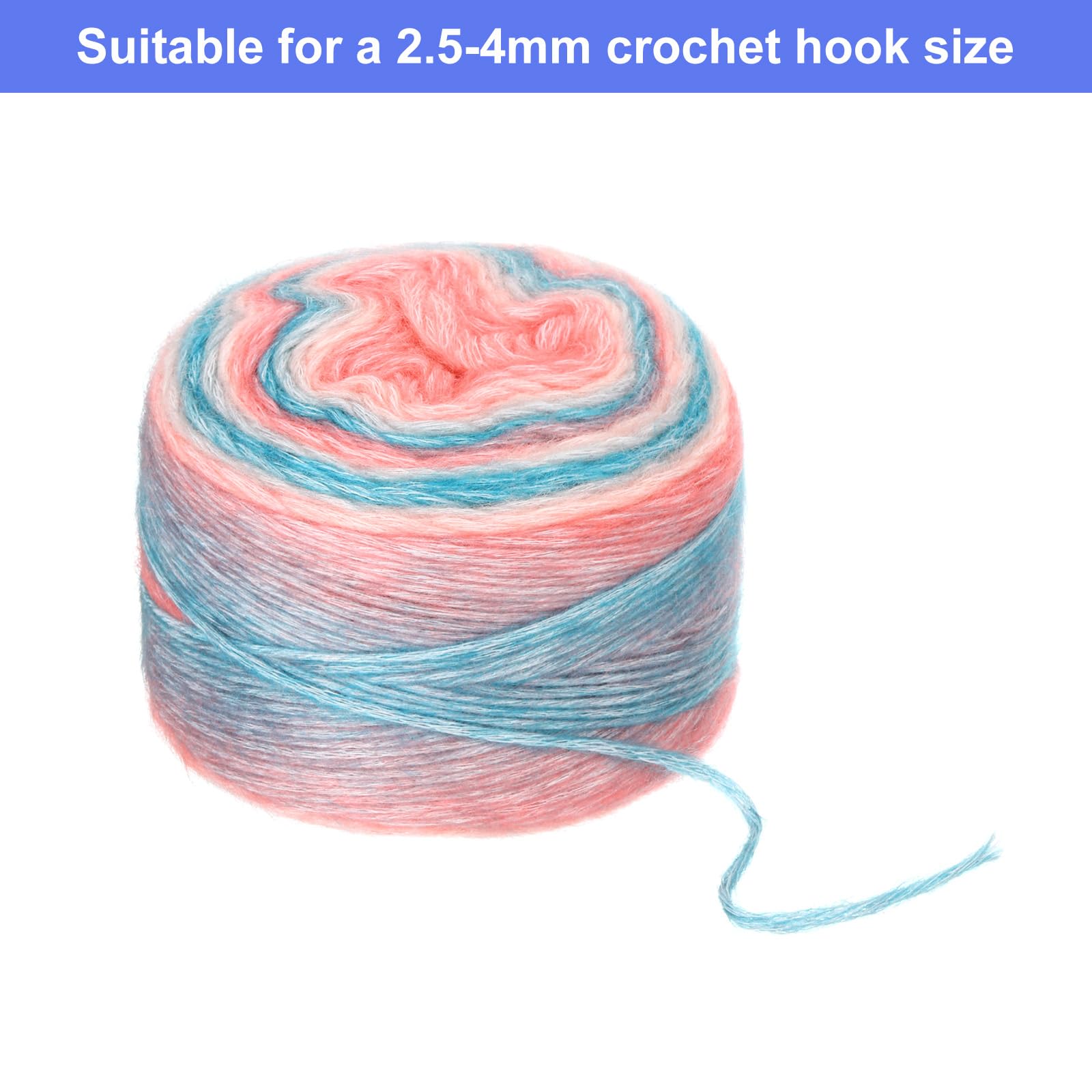 uxcell 3Pcs 100g Gradient Cake Cotton Yarns - Image 4