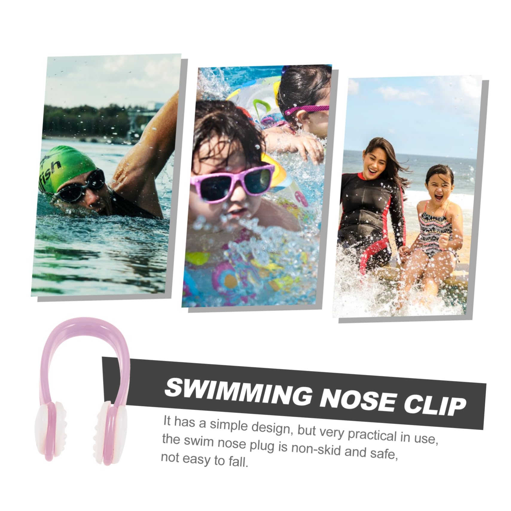 Ipetboom Comfortable Swim Nose Plug Portable Non-Slip Silicone Nose Clip for Adults Children Swimming Accessory