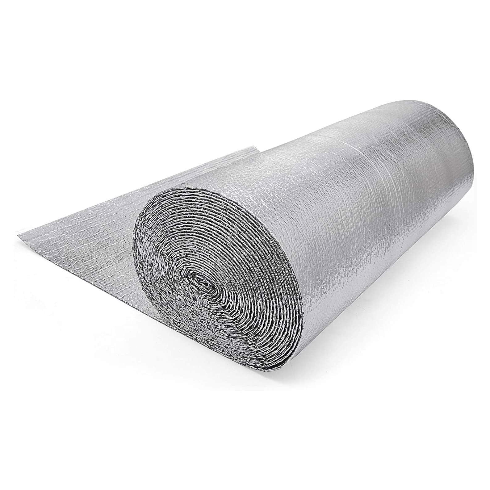 Panneaux réflecteurs pour radiateurs, Film isolant à bulles autocollant double couche en aluminium réfléchissant 1 x (1 à 10) m(1x10m)