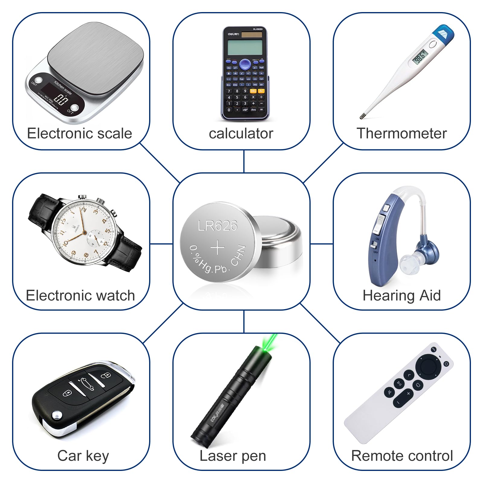 Vtreneg LR44 Batteries AG13 357 303 L1154F A76 SR44 1.5V Alkaline Battery for Toys Calculators Digital Calipers Button Battery 10 Pack