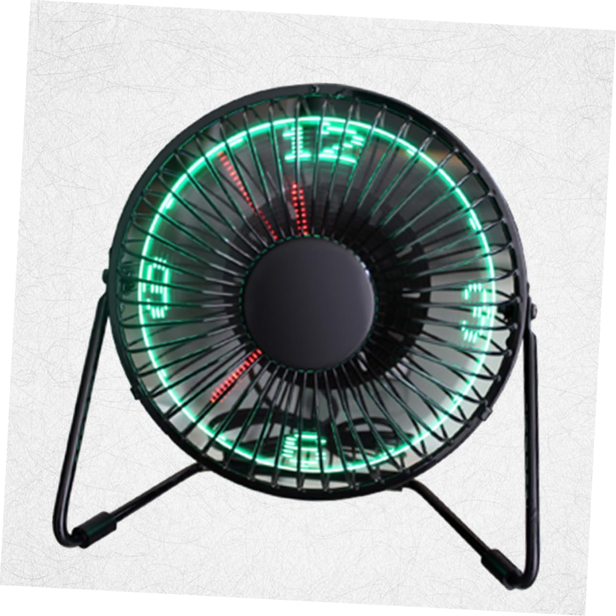 3pcs 360° Rotation Fan Led Clock Mini Desktop Cooling Fan for and More