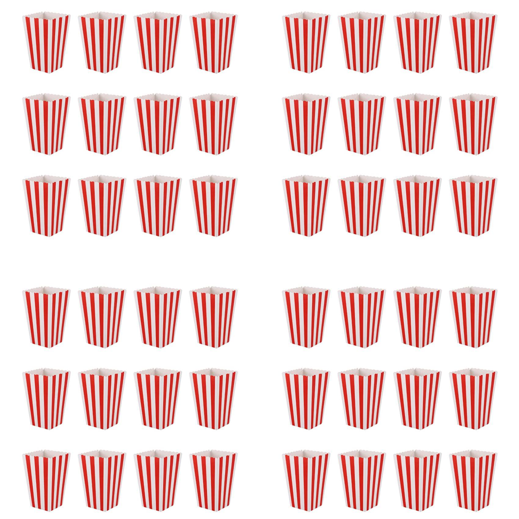 Hndhbfgrt 48 Cinema Treat Party Small Candy Favour Popcorn Bags Boxes,Red