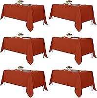 Vista 21 de Fitable - Paquete de 8 manteles rectangulares: telas de mesa lavables, resistentes a las manchas y sin arrugas, cubiertas de mesa reutilizables