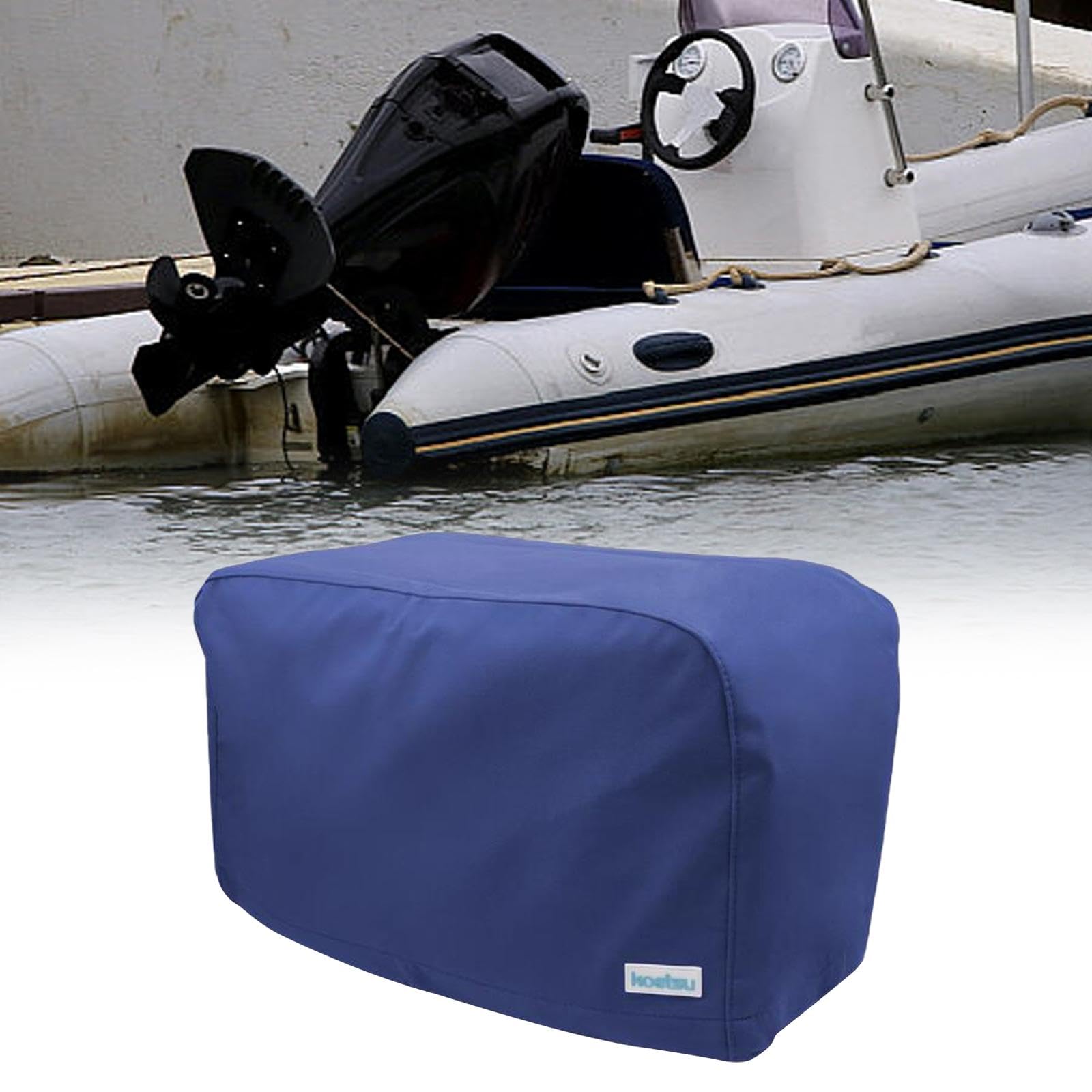 Funda Genérica para Motor Fueraborda, Impermeable, Fácil de Instalar, Protección contra Polvo, Lluvia, con Correa Ajustable, 300D.