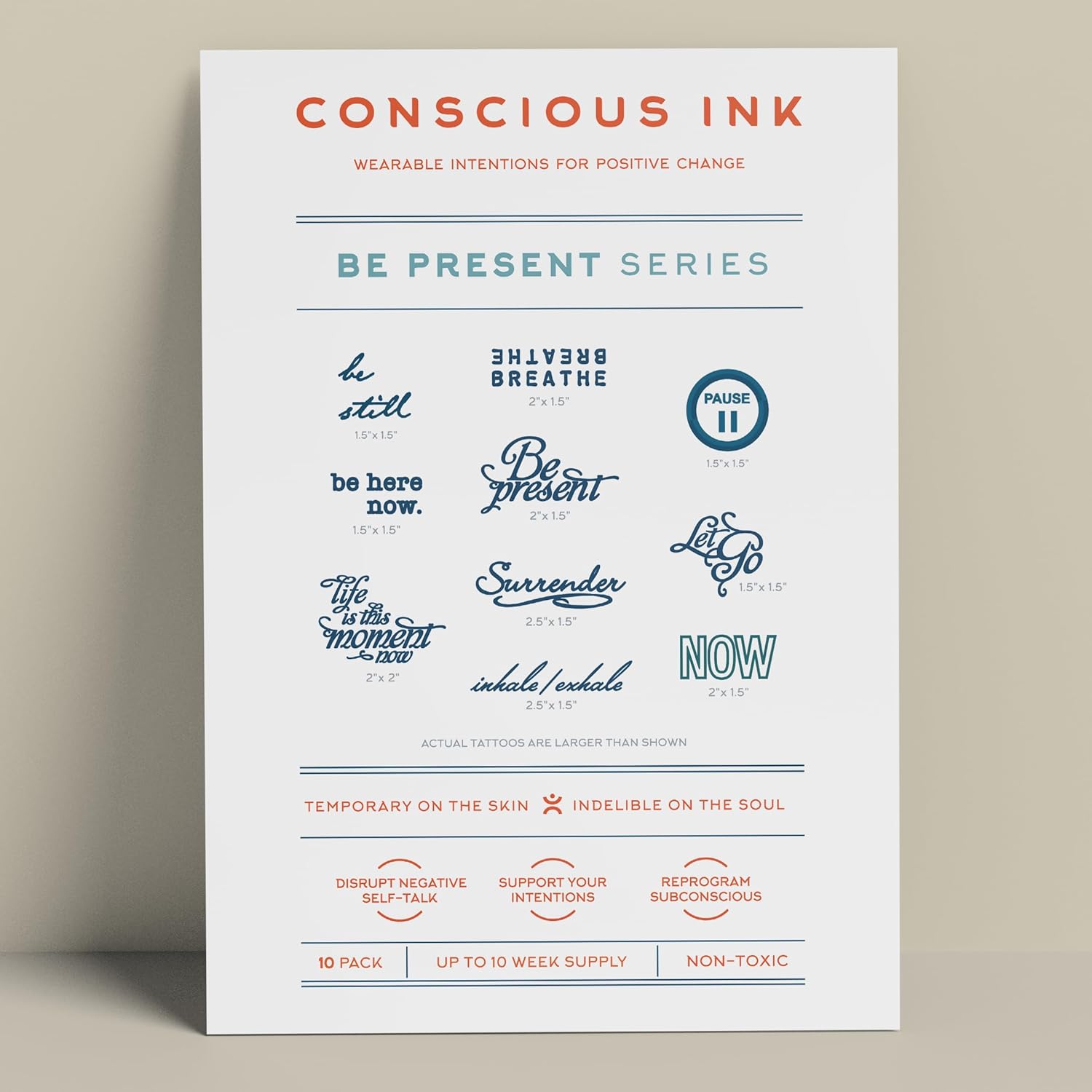 Conscious Ink, Temporary Tattoos, Inspirational,...