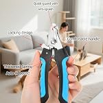 Dog Nail Clippers 2Pcs(Large 6.3 inch and Small 4.7 inch) with Nail File - Safety Guard Trimmer for Dogs &Cats- Professional Grooming Tool with Comfort Grip