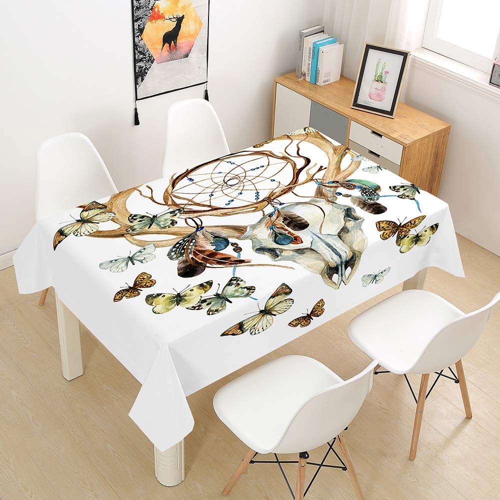 Hiser Tovaglia Antimacchia Rettangolare 140x240 Cm - Farfalla Colorata, Impermeabile E Antirughe, Per Interno/esterno