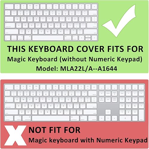 Miniatura 2 de ProElife Funda protectora de teclado de silicona ultra fina para Apple Magic Keyboard y Magic Keyboard 2 (versión de EE. UU., modelo MLA22LA-A1644,