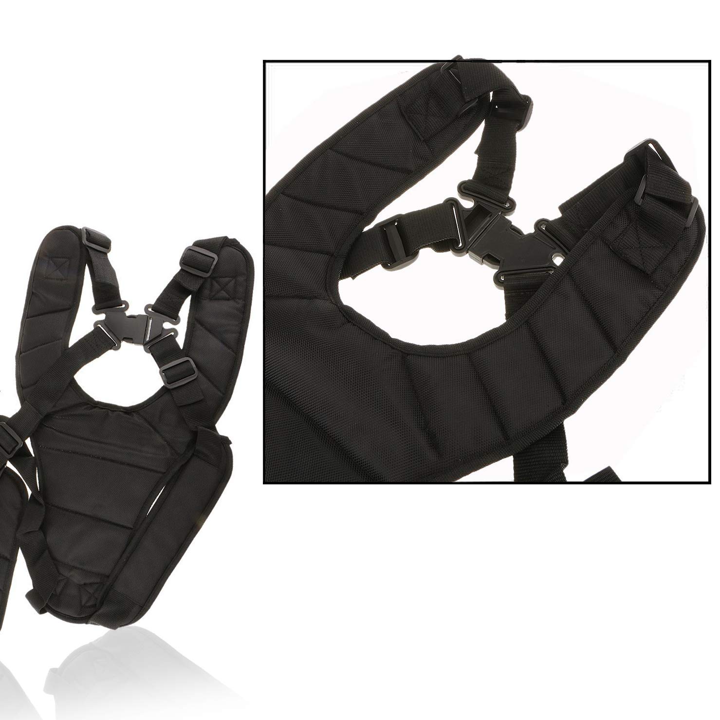 Strimmer Doppio Strap Strimmer Spalla Strap Strimmer Doppio Cinturino Bretelle Adatto a Tutti i Tipi di Tosaerba Nero