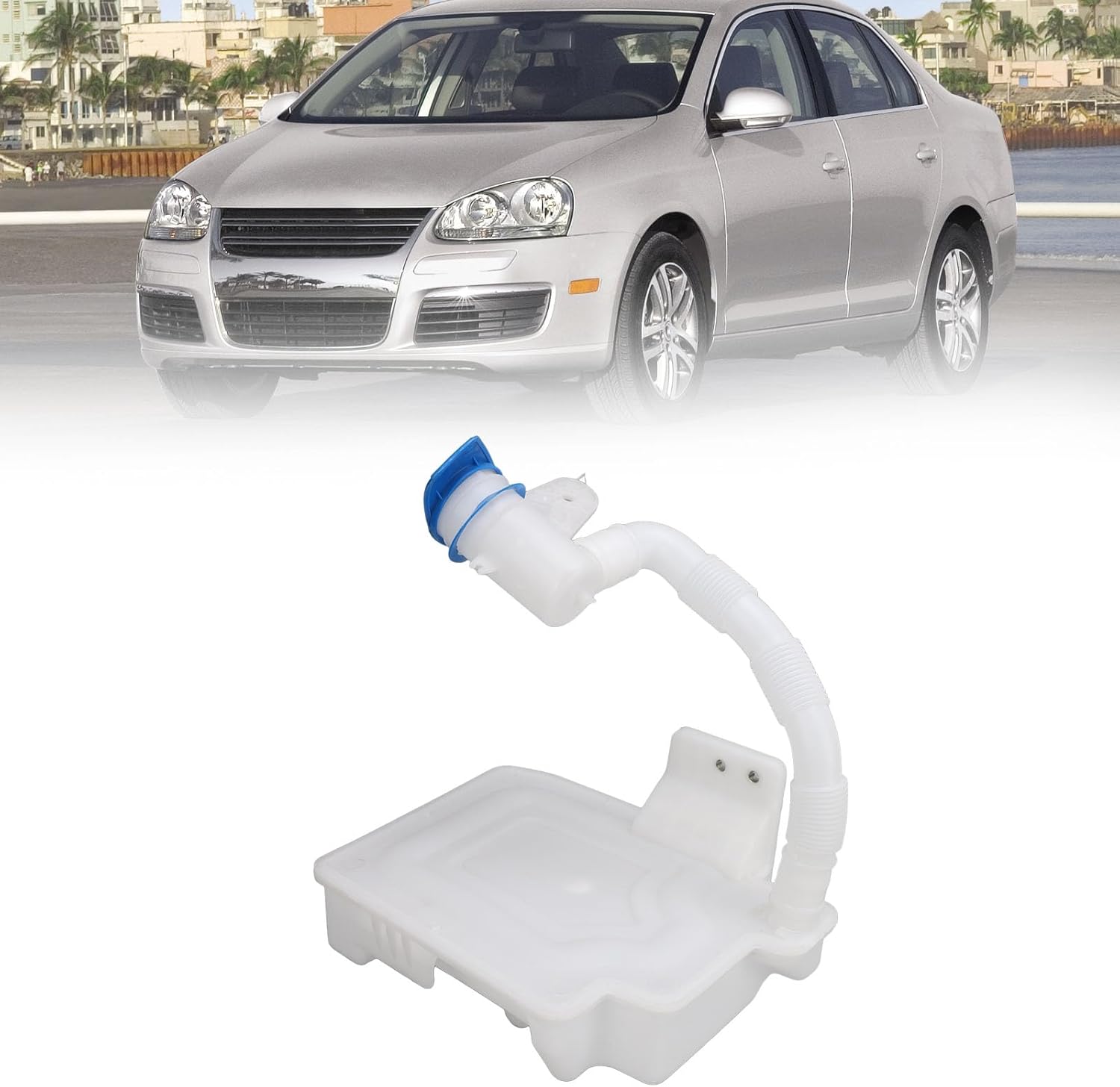 Car Windshield Washer Pump, Fluid Reservoir Tank Bottle, Niiyen Windshield Washer Reservoir Bottle 1k0955453s Windshield Wiper Washer Fluid Reservoir Replacement for Seat Altea