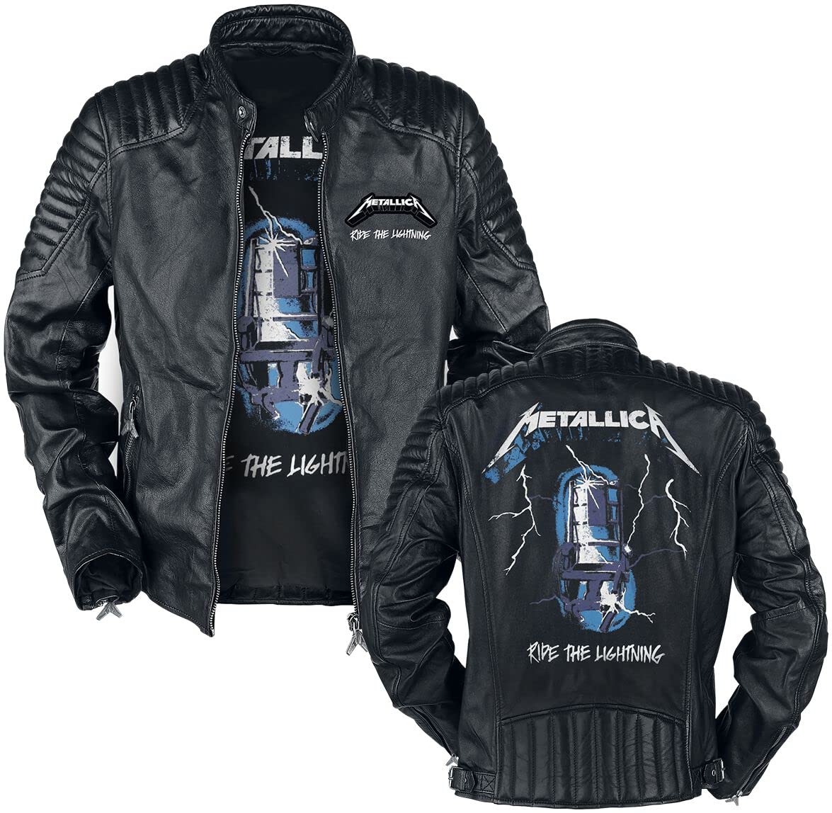 Metallica Ride The Lightning Männer Lederjacke schwarz Band-Merch, Bands