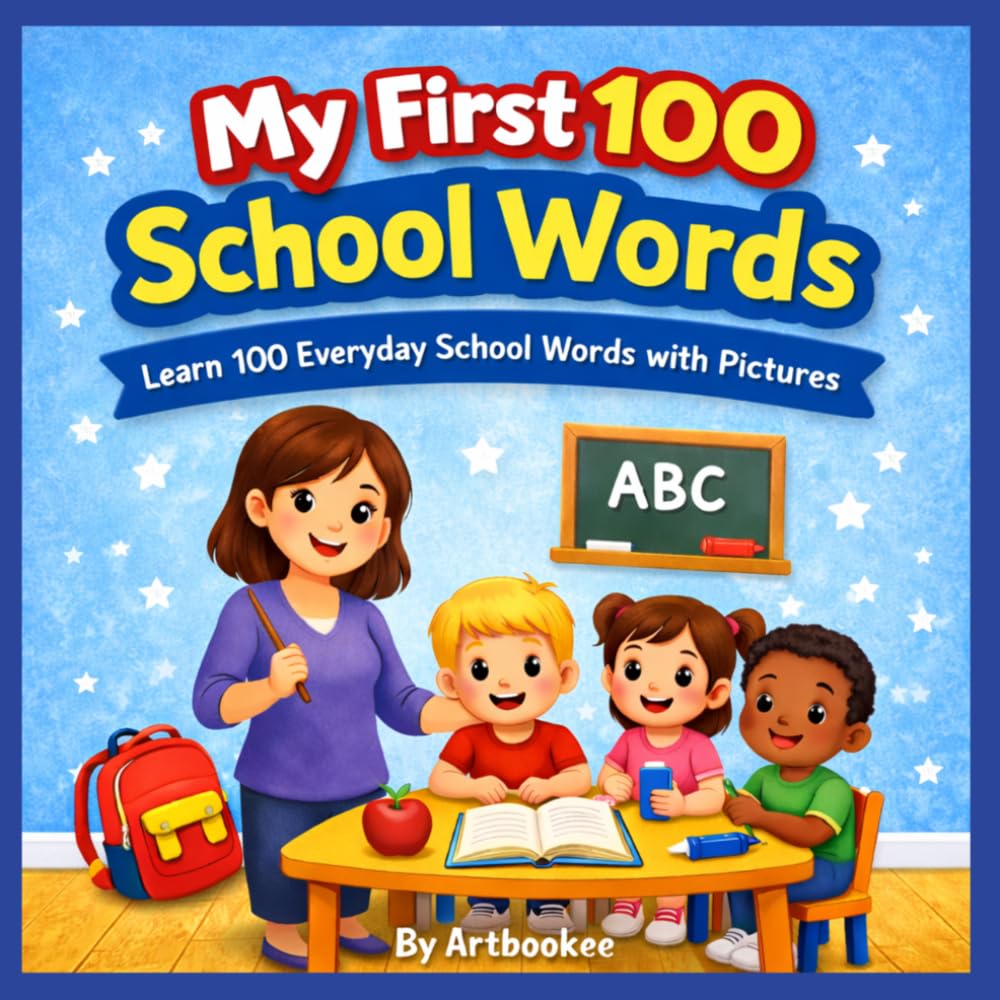 My First 100 School Words: Learn 100 Everyday School Words with Pictures for Toddlers Ages 2–5