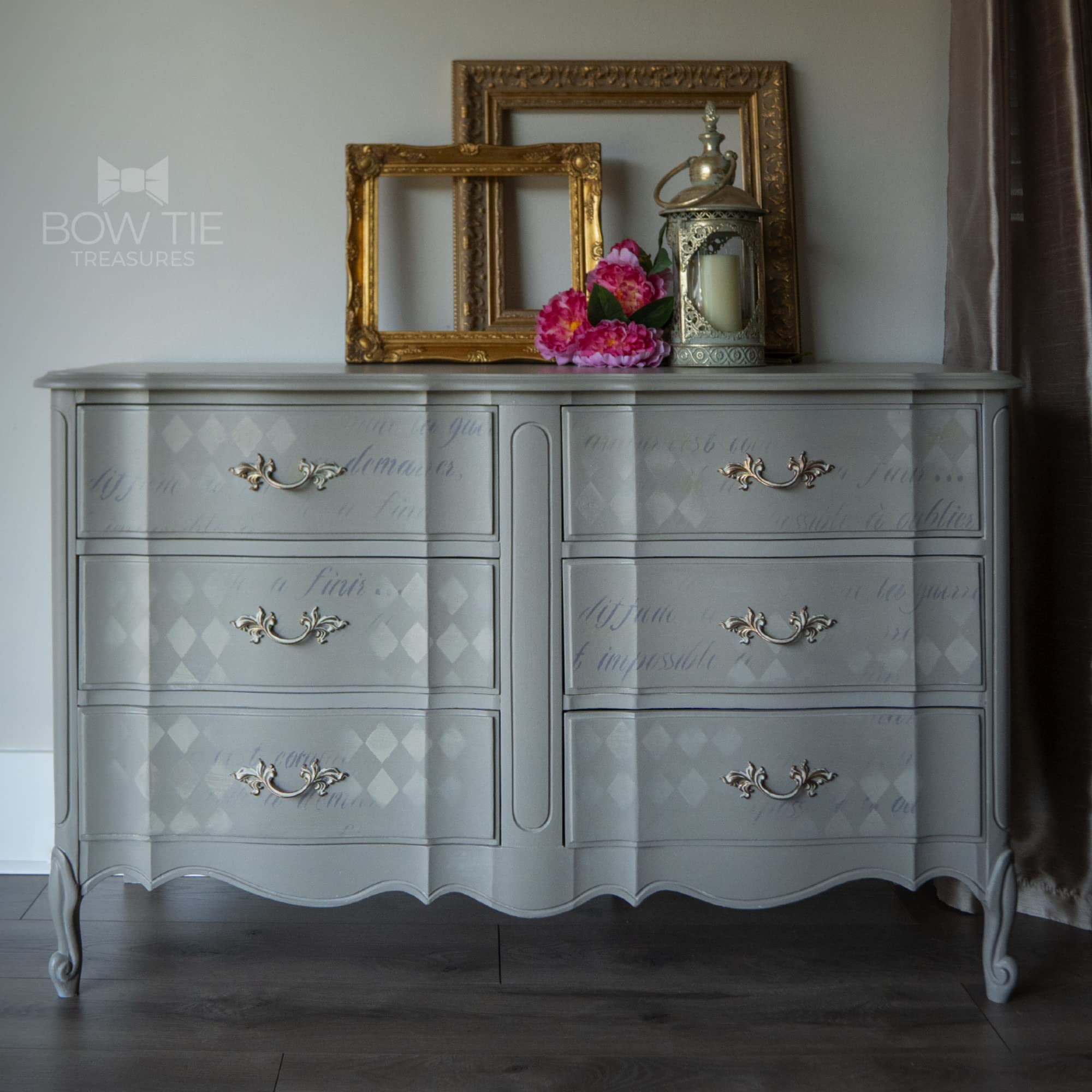 dark grey chalk paint dresser Hurricane Gray Chalk Mineral Paint