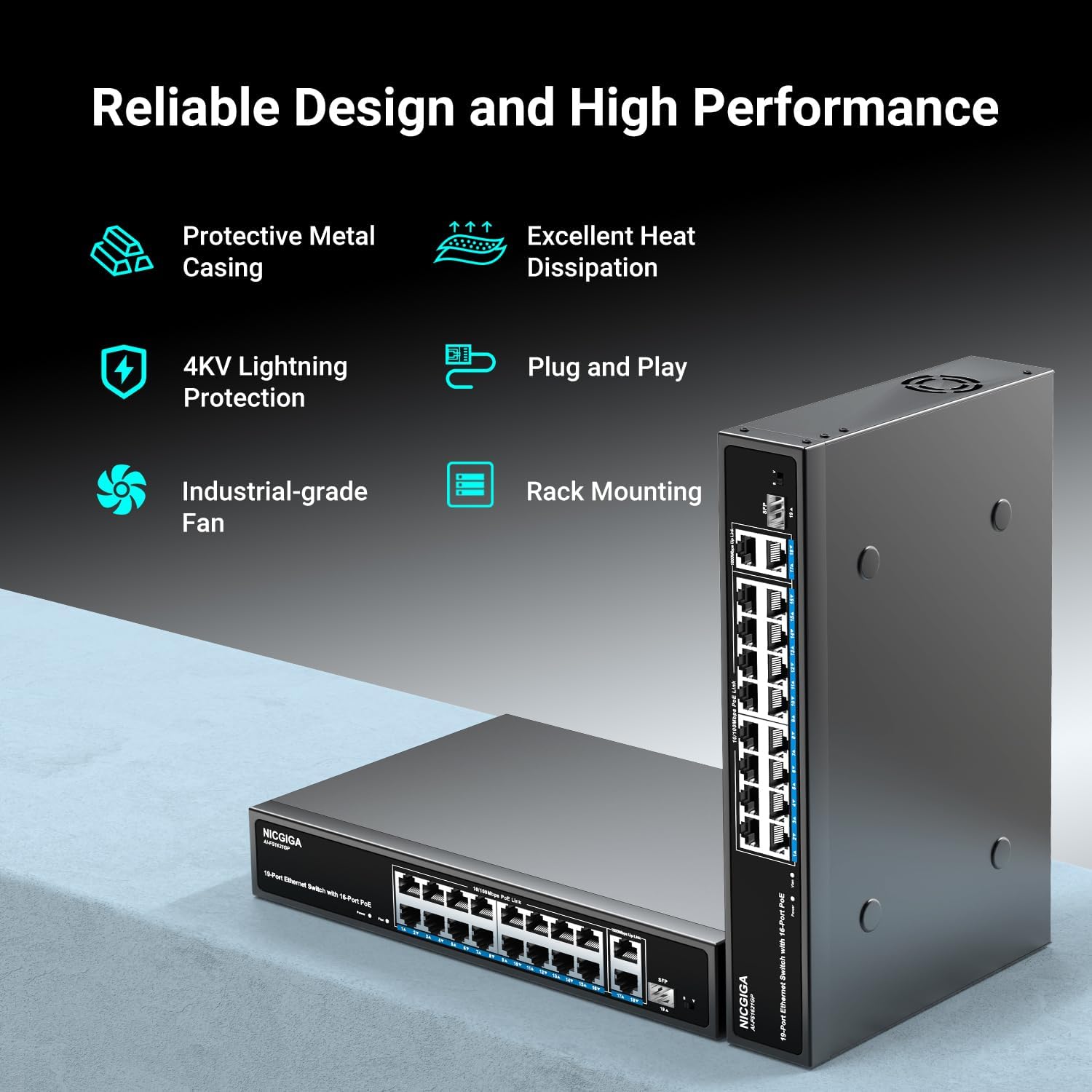 NICGIGA PoE Switch Reliable Design