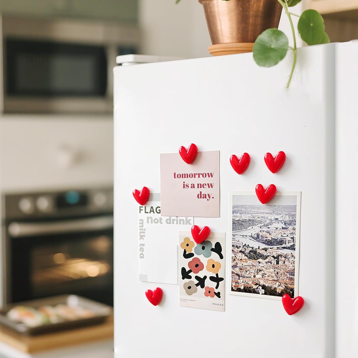 12PCS Love Heart Refrigerator Magnets Cute Magnet for Fridge