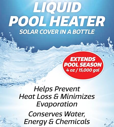 Miniatura 4 de SpaChoice Paquete de 2 cubiertas solares líquidas de alta calidad para calentador de piscina en una botella, manta solar líquida para piscina,