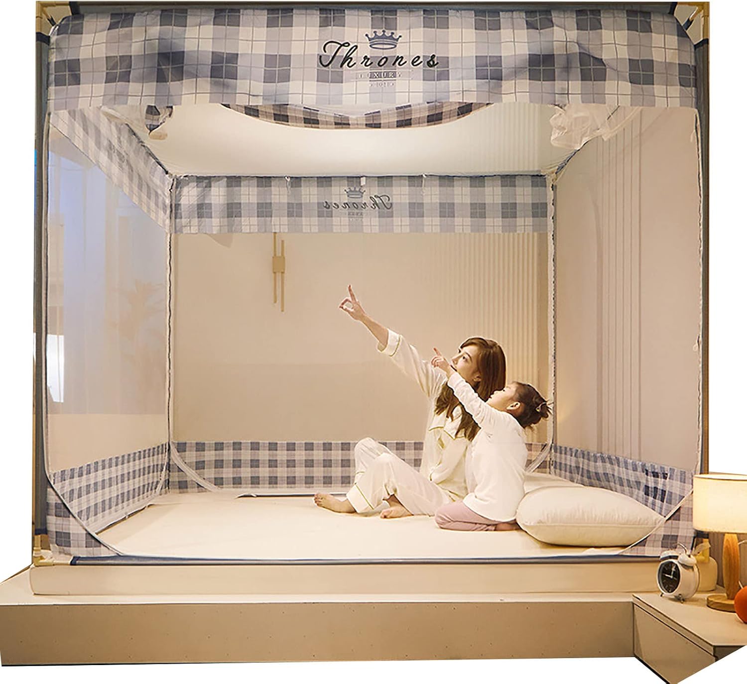 Summer Square Netting for Sleeping Household Summer Mongolian Bag Installation-Free Thickened