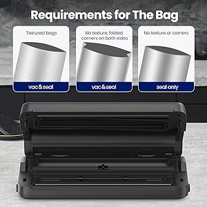 Vacuum Sealer Machine, 7-in-1 Vacuum Sealer for Food with Built-in Cutter and Bag Storage, Dry/Moist/Gentle Mode, Removable Drip tray, Complete Starter Kits