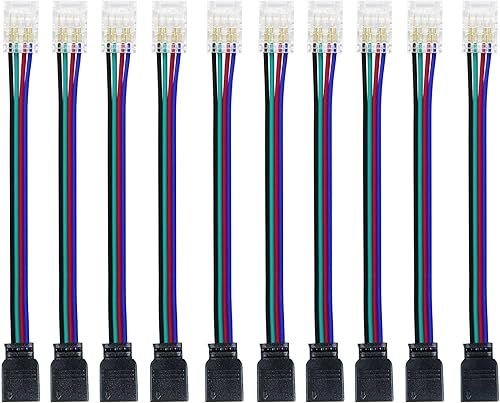 Miniatura 16 de Conectores de tira LED LightingWill 2 pines de 8 mm, 10 piezas de conectores LED sin soldar para tiras de luz LED de un solo color, compatibles con