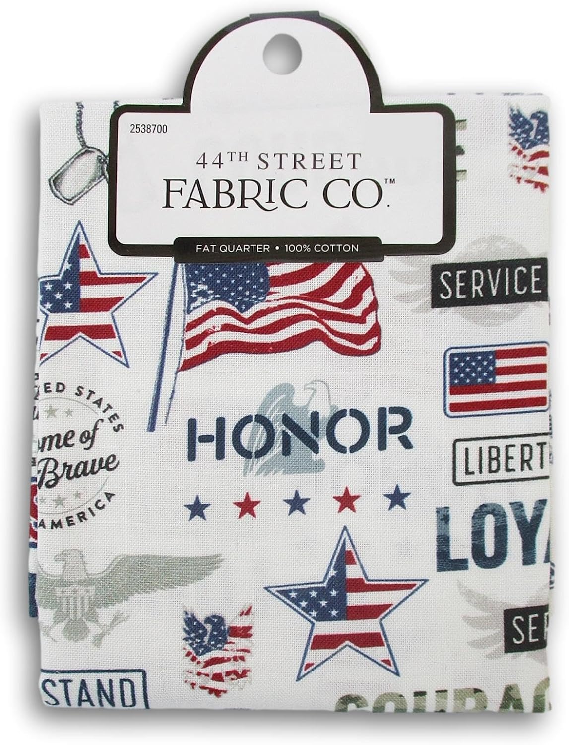Fat Quarter 100% Cotton for Sewing Crafts - 18 x 21 Inches (Patriotic United We Stand)