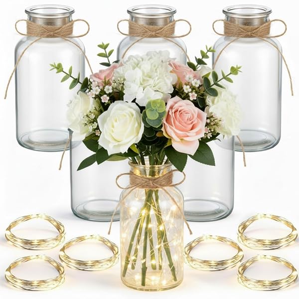 Charming Kitchen Table Centerpiece Ideas for Everyday Style 212 Vintage Mason Jars with Fairy Lights