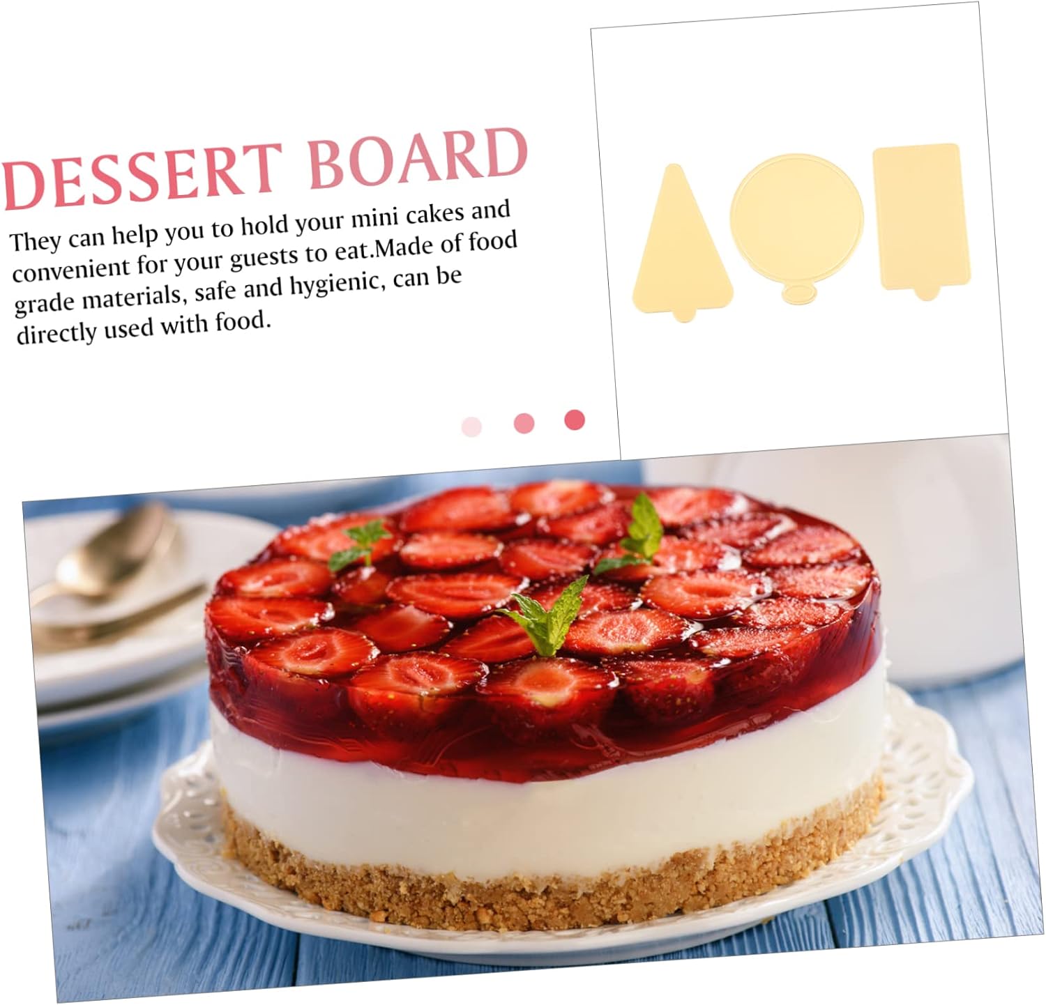 Dessert Board Set 300pcs Mini Cake Boards Cake Bases for Party Restaurant Home