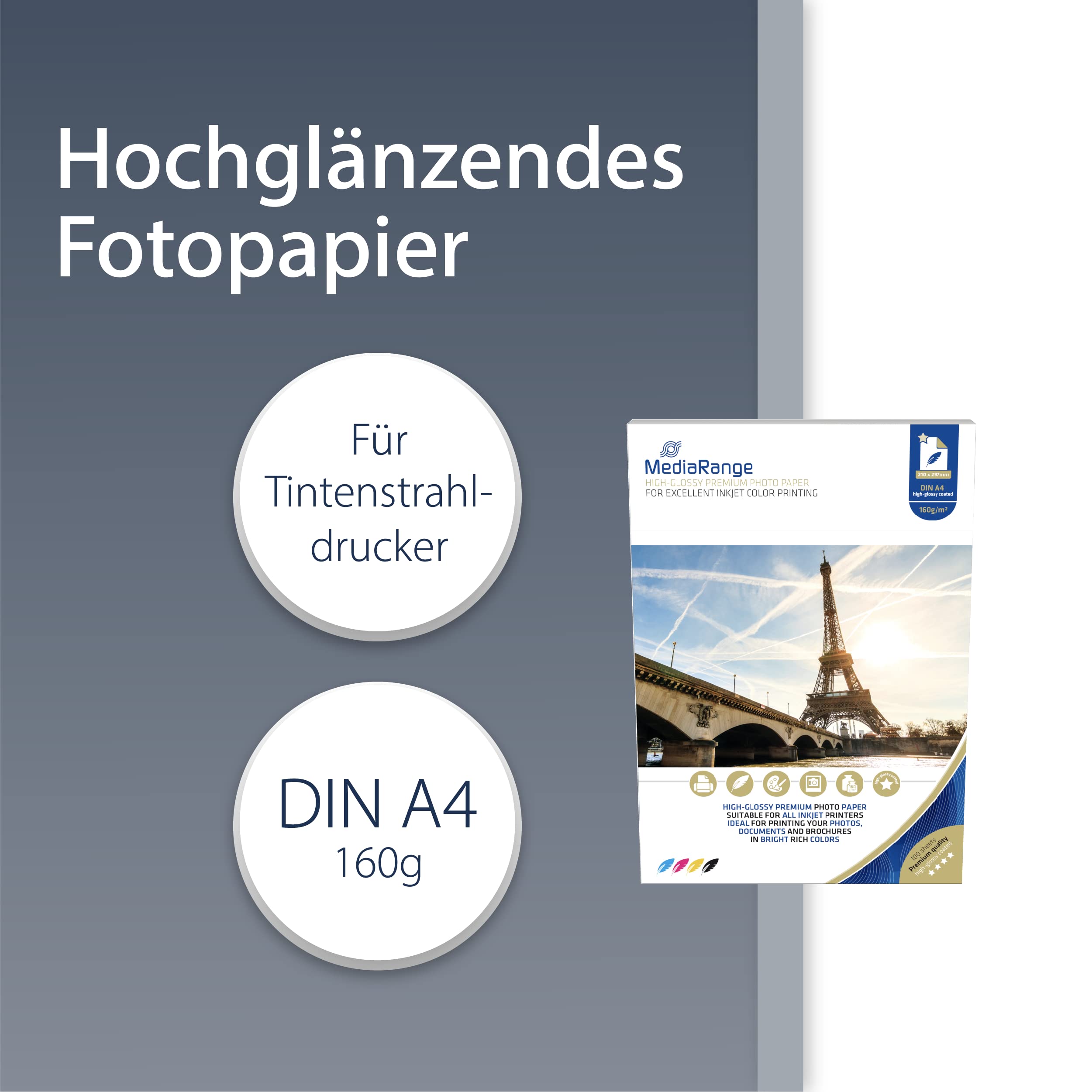 Image secondaire de Media Range MRINK105 Papier Photo A4 Blanc