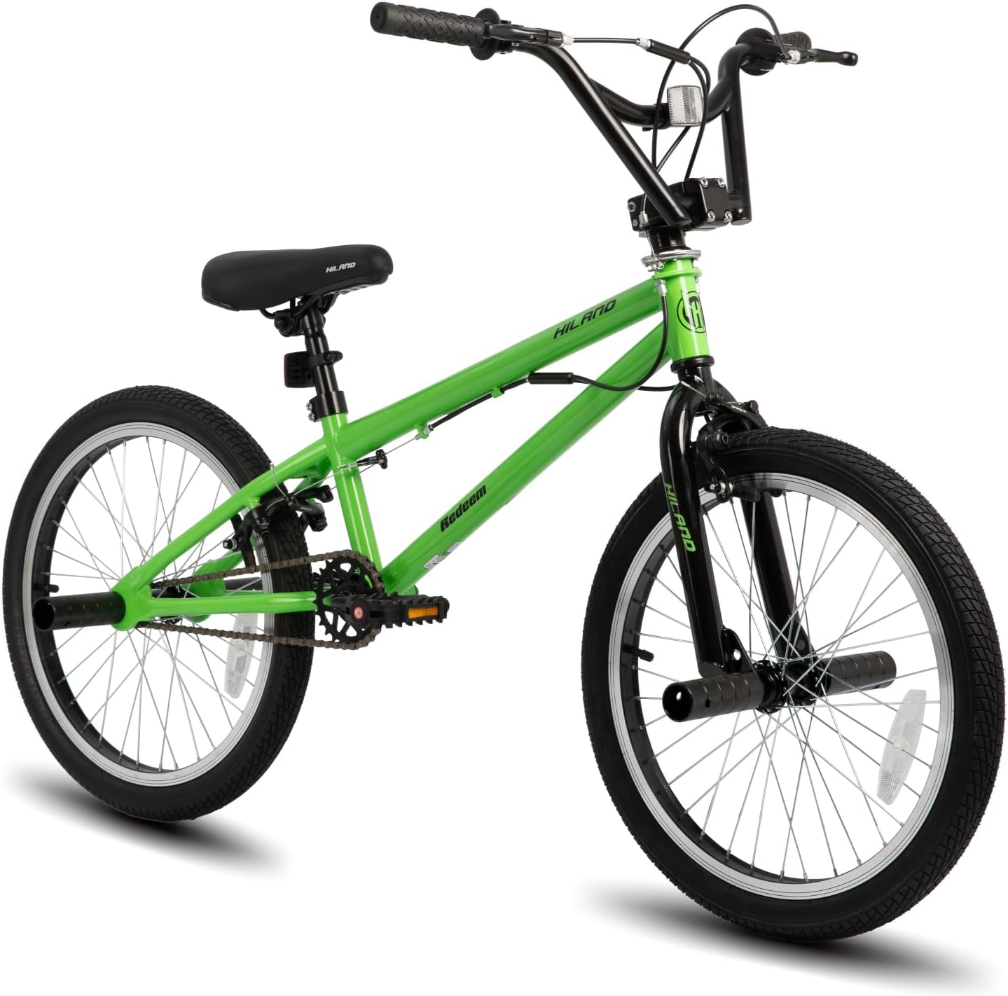 HILAND 20 Inch Kids BMX Bike, Freestyle BMX Bicycle for Boys Girls With 360 Degree Gyro & 4 Pegs, 20 Inch BMX Bike for Kids