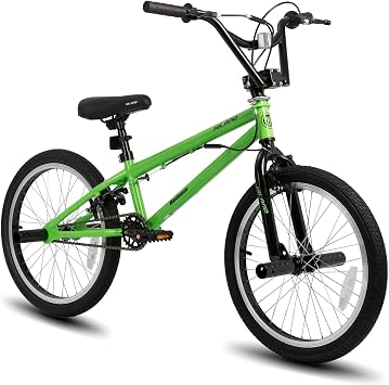 Hiland 20 Inch Freestyle BMX Bike for Kids Boys & Girls, Youth BMX Bicycle with 360 Gyro Rotor, 4 Pegs, Hi-Ten Steel Frame & Dual U-Brakes