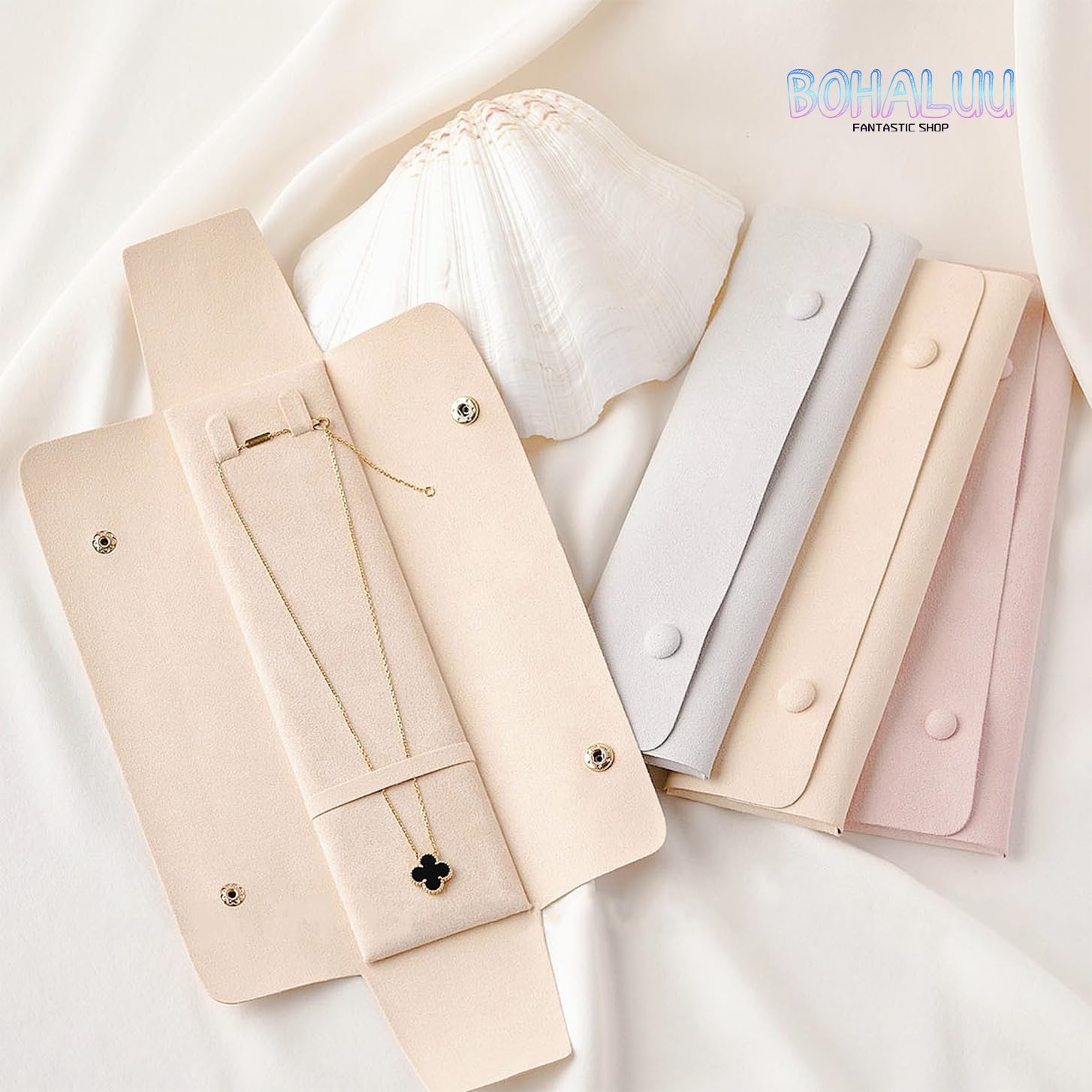 Amazon.co.jp: BOHALUU(ボハル) ジュエリーポーチ ネックレス収納 