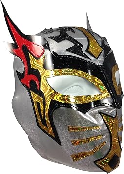 SIN CARA Lycra PRO Adult Lucha Libre Wrestling Mask pro-LYCRA SILVER/Black