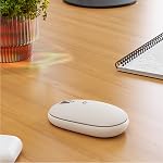 Satechi OntheGo Souris Bluetooth avec USB C Batterie rechargeable, Connectez-vous 3 Dispositifs, Mouse sans fil compacte et portable pour ordinateur portable, ordinateur, tablette – Sable