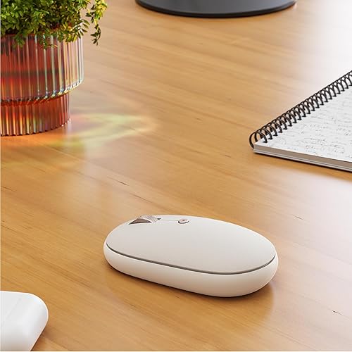 Miniatura 9 de Satechi OntheGo - Mouse Bluetooth con batería recargable USB C, conecta hasta 3 dispositivos, mouse inalámbrico compacto y portátil para laptop,