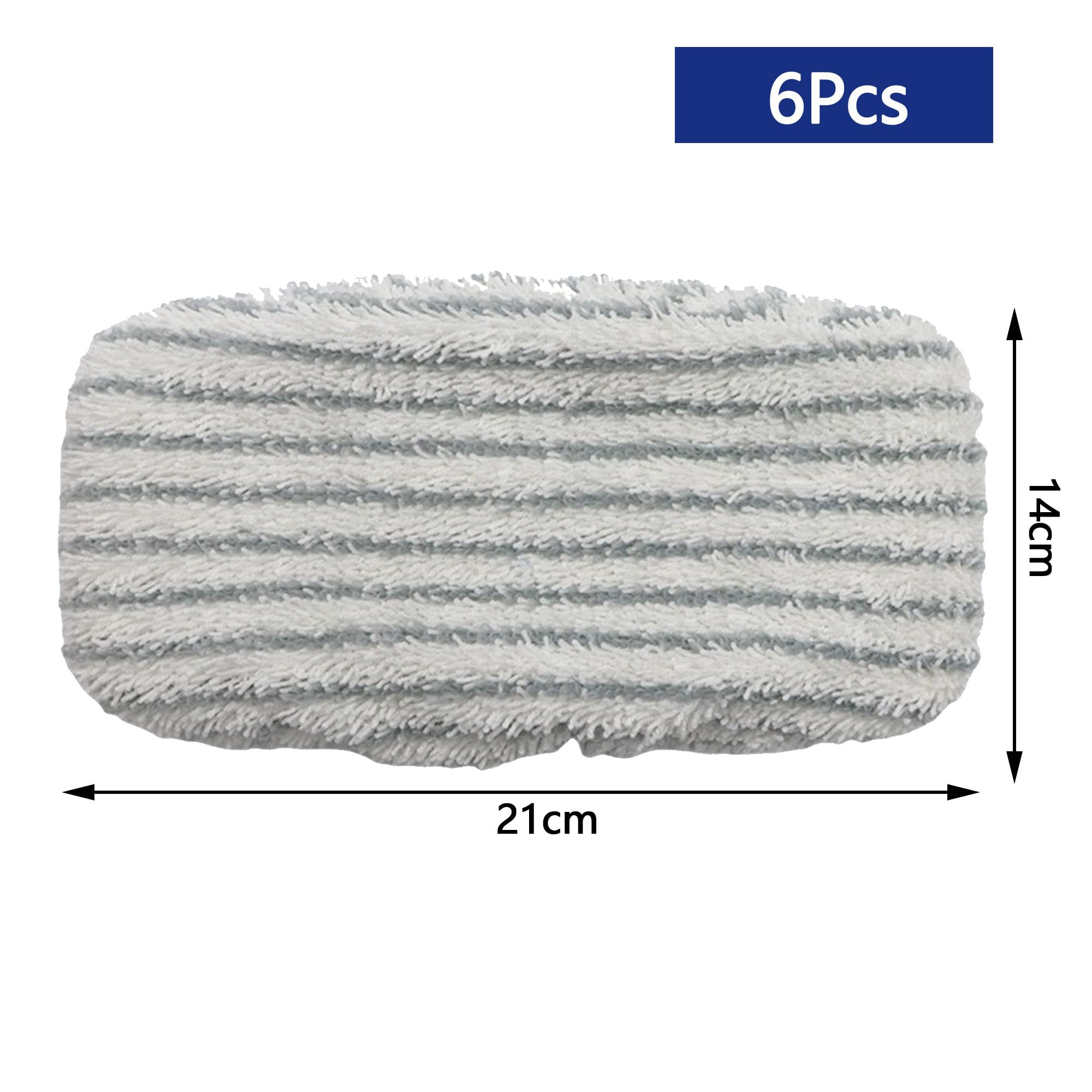 6 Pièces Clean and Steam Lingette, Clean and Steam Accessoires, Serpillere Balai Vapeur pour Rowenta Clean & Steam ZR850002 ZR005801 ZR005804 (Gris et Bleu)