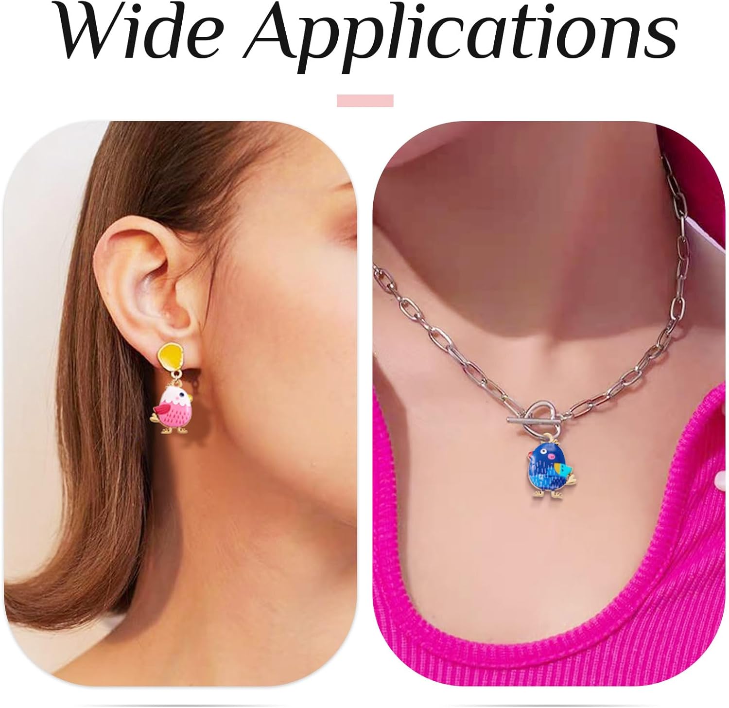 Cheriswelry 32Pcs Enamel Chick Charms for Jewelry Making Cute Animal Charm Pendants Alloy Metal Chicken Pendants 20x14x3mm for Keychain Bracelet DIY Supplies - Image 3