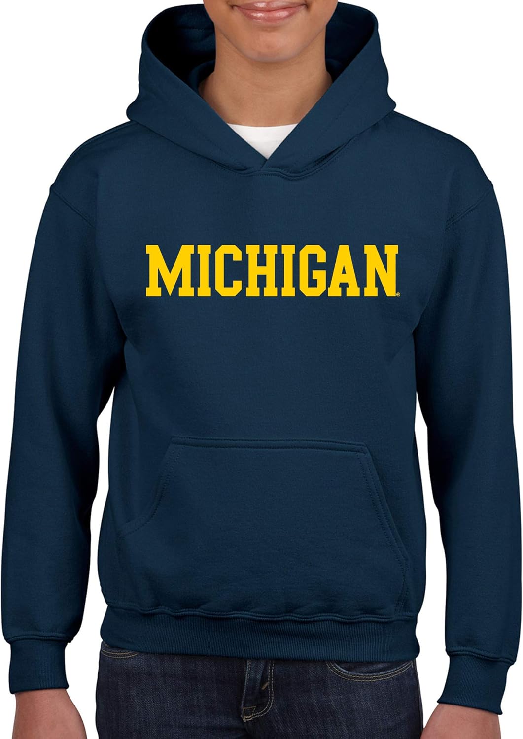 UGP Campus Apparel NCAA Basic Block, Team Color Youth Hoodie, College, University