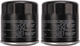 Aramox Filtro de óleo de motocicleta, 2 peças de filtro de óleo 5GH 13440 20 00 preto substituição para YZF R1 2000 a 2014