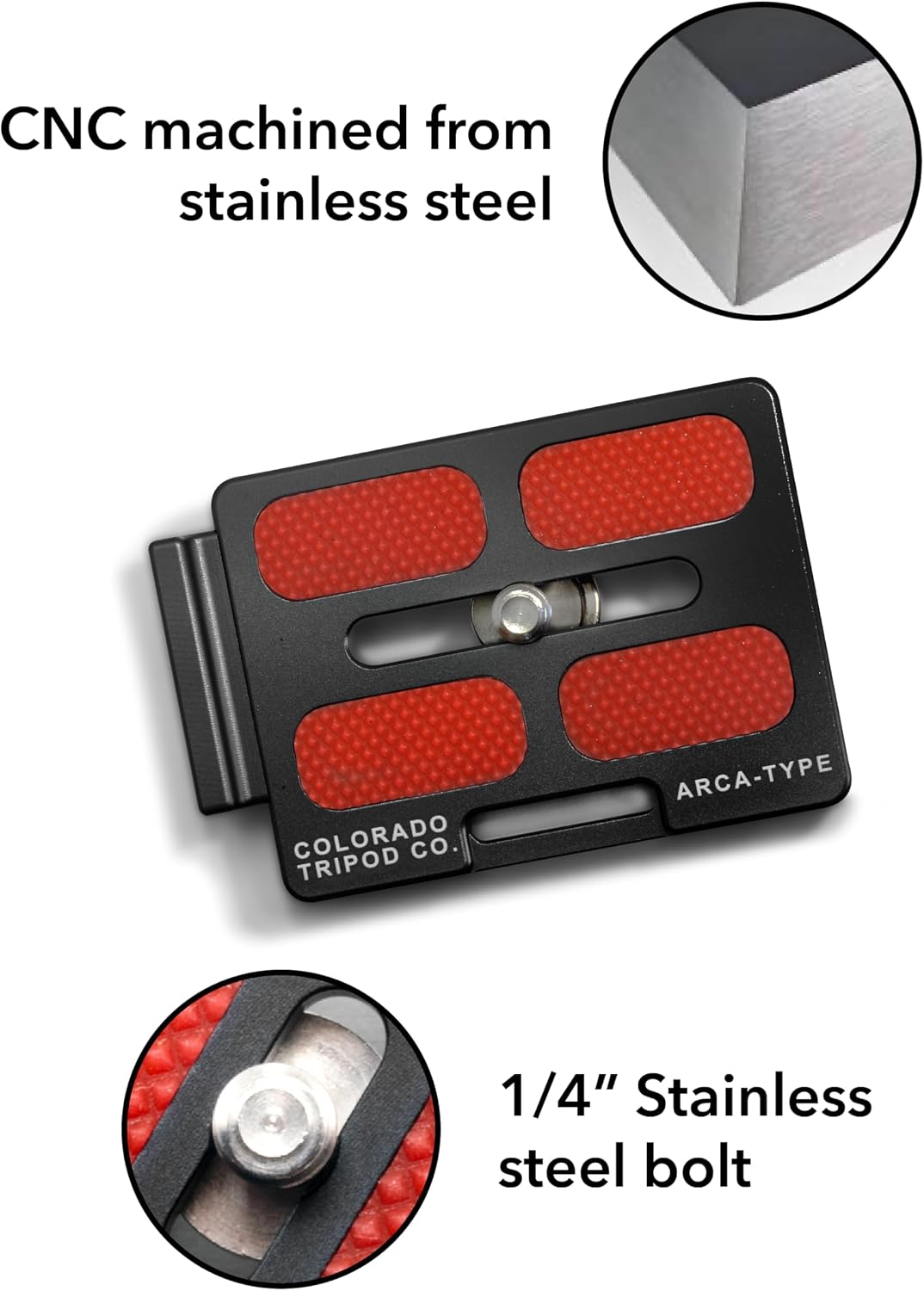 Breakthrough Photography 60mm Universal Arca Plate for Tripod Ball Head in Black
