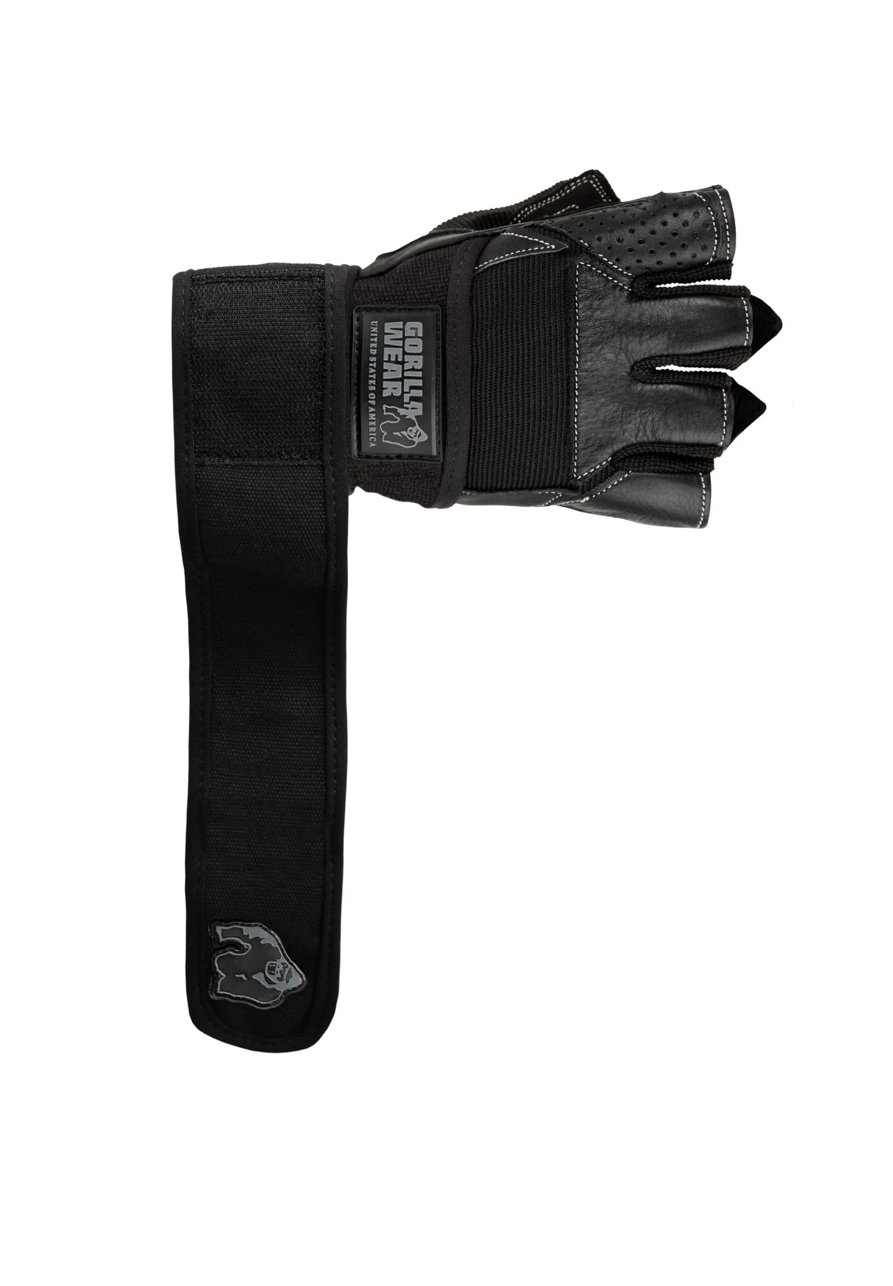 Gorilla Wear Dallas Wrist Wrap Gloves - czarne akcesoria do kulturystyki i fitnessu dla mężczyzn