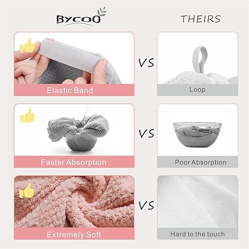 Miniatura 3 de Paquete de 2 toallas grandes de microfibra para mujer, toallas de secado de cabello antiencrespamiento, turbante de cabello de secado rápido, para