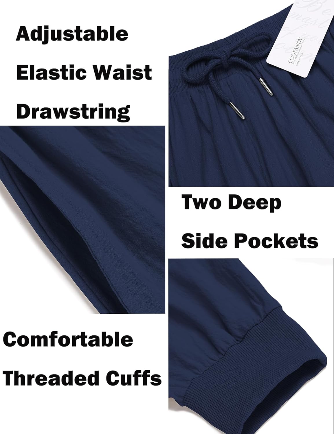 COOFANDY Men Hippie Harem Pants Baggy Linen Cotton Boho Yoga Pants Summer Beach Pants Casual Drop Crotch Trouser - Image 4