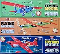 Vista 1 de Grupo de 3 kits de aviones de madera Balsa 'Build by Numbers