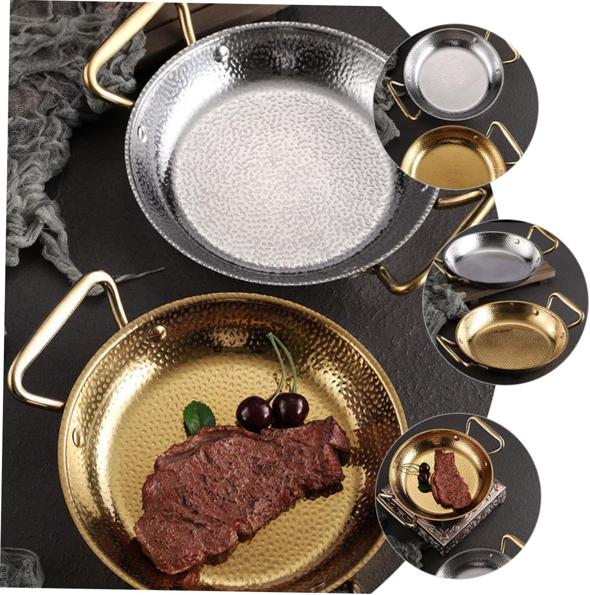 Unomor Cookware for Kitchen Double Handle Cooking Korean Style Pot for Cooking Easy Clean High Heat Tolerance for Sukiyaki