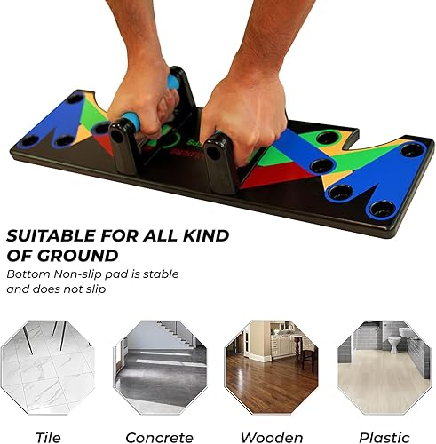 Miniatura 3 de Tabla de flexiones 9 en 1, soporte de entrenamiento en casa, entrenamiento abdominal, equipo muscular, ejercitador para brazo, pecho, espalda,