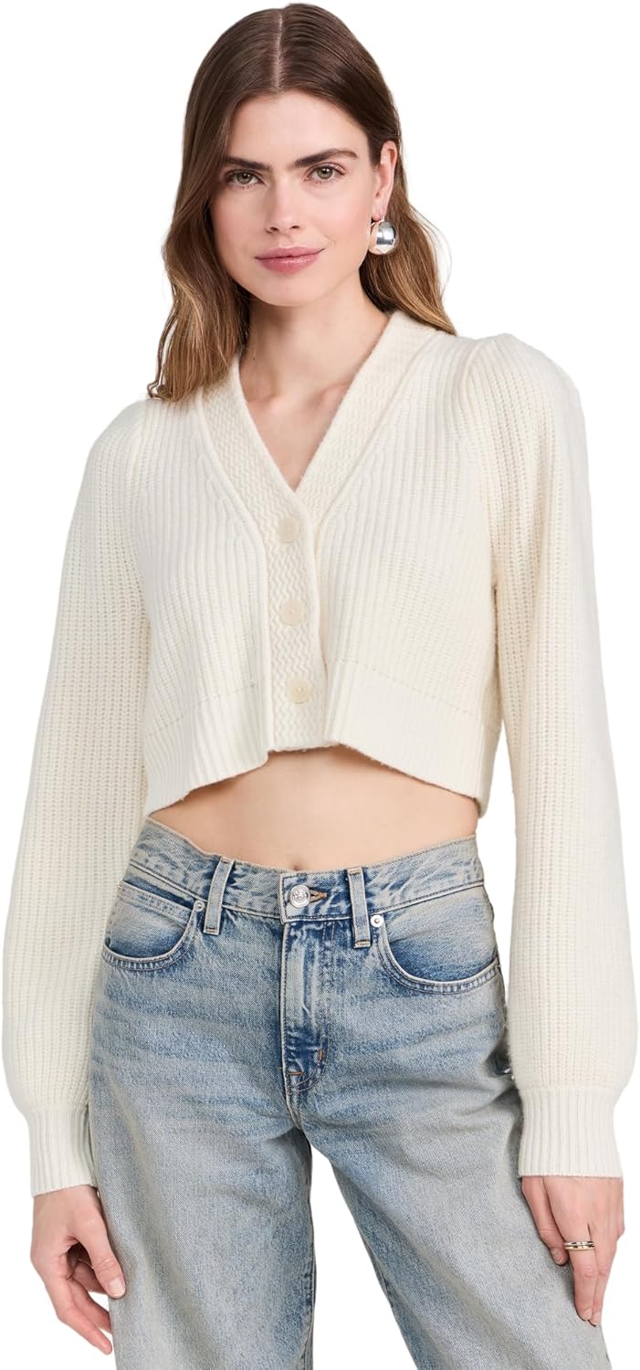 LOVESHACKFANCY Women's Avignon Crop Cardigan