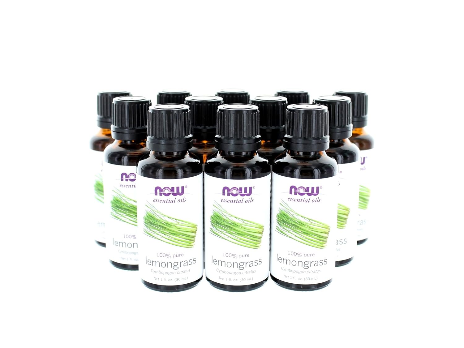 NOW Foods, LEMONGRASS OIL 100% PURE 1 OZ ( Multi-Pack)