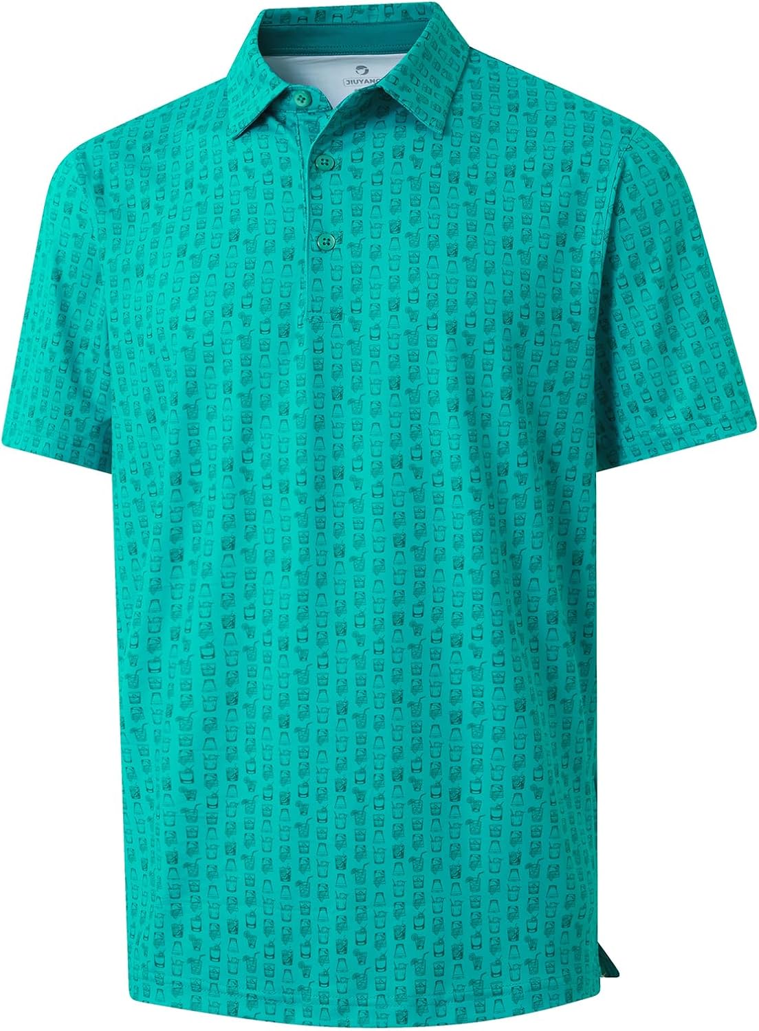 JIUYANG Men's Golf Polo Shirts Dry Fit Moisture Wicking 4-Way Stretch Shirt