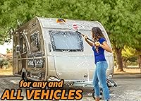 Vista 4 de Kit de cepillo de lavado de coche y caravana de 48 a 144 pulgadas con mango extensible largo, kit de lavado para auto, caravana, camión con poste